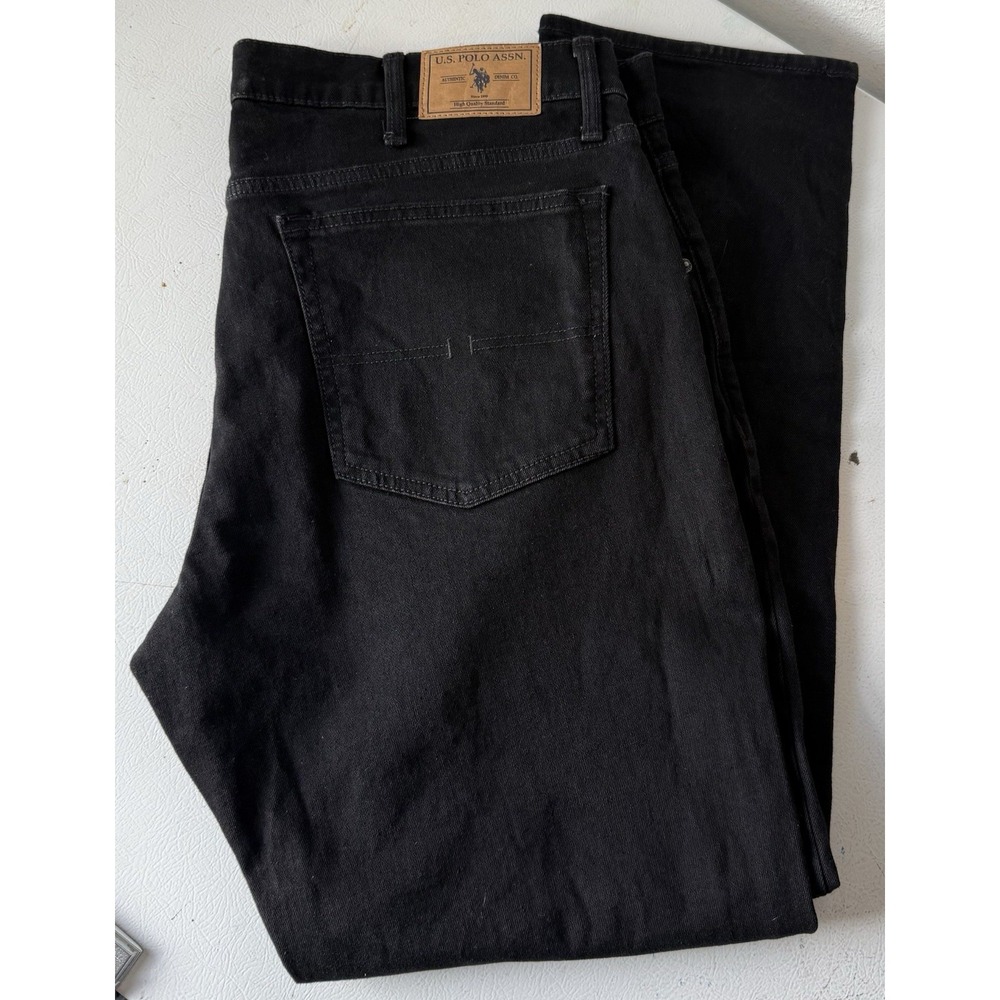 US Polo Assn. Jeans, Men's Size 40x30, Black, Denim, Stretch, Straight Leg.